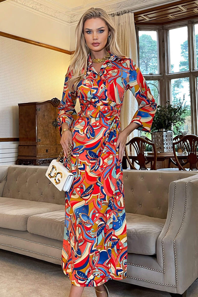 AX Paris Tilly Multi Printed Midi Dress
