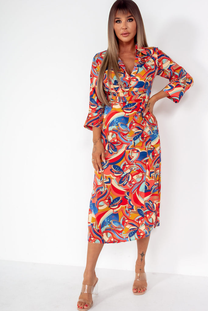 AX Paris Tilly Multi Printed Midi Dress