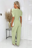 AX Paris Zaylee Sage Belted Jumpsuit