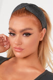 Black Straw Twist Hairband