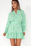 Cia Green Ditsy Print Dress