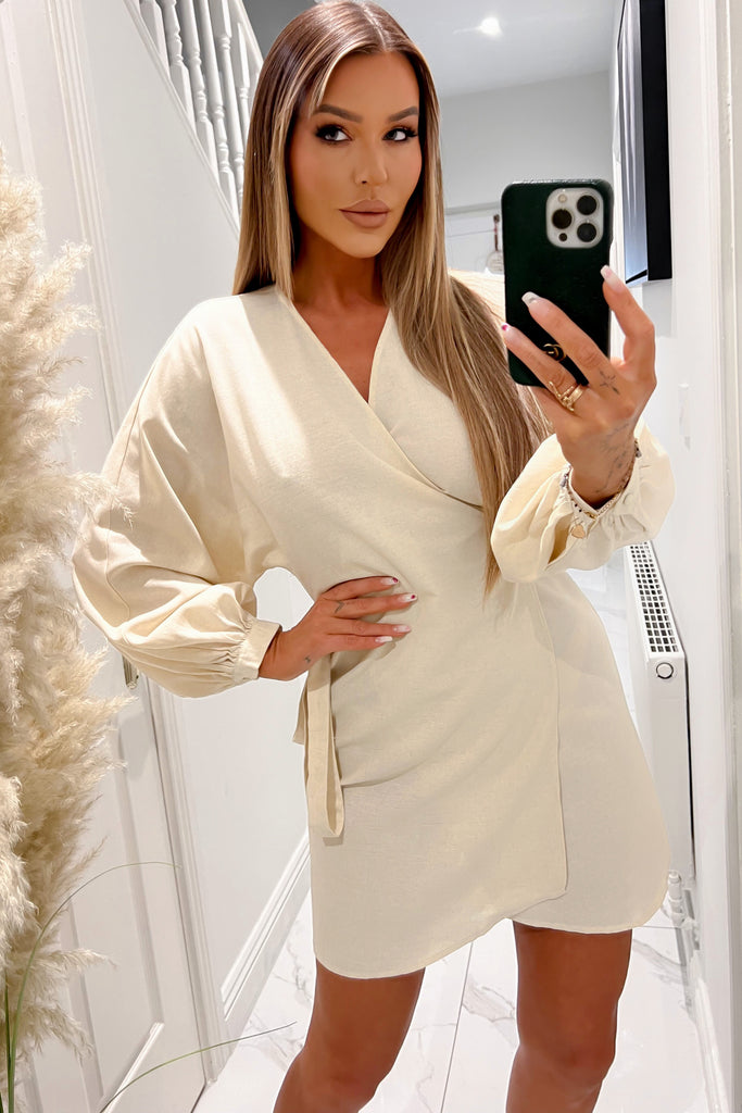 Courtney Stone Linen Wrap Dress