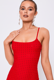 Daisy Red Diamante Detail Dress