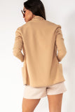 Denise Camel Open Front Blazer