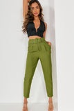 Dypna Green Belted Cigarette Trousers