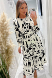 Girl In Mind Angelina Monochrome Printed Dress