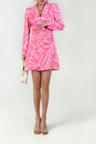 Ivan Pink Printed Blazer Dress