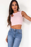 Jemma Pink Cut Out Crop Top