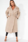 Lucille Camel Wrap Duvet Coat
