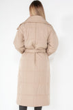 Lucille Camel Wrap Duvet Coat