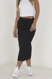 Nancy Black Cargo Midi Skirt