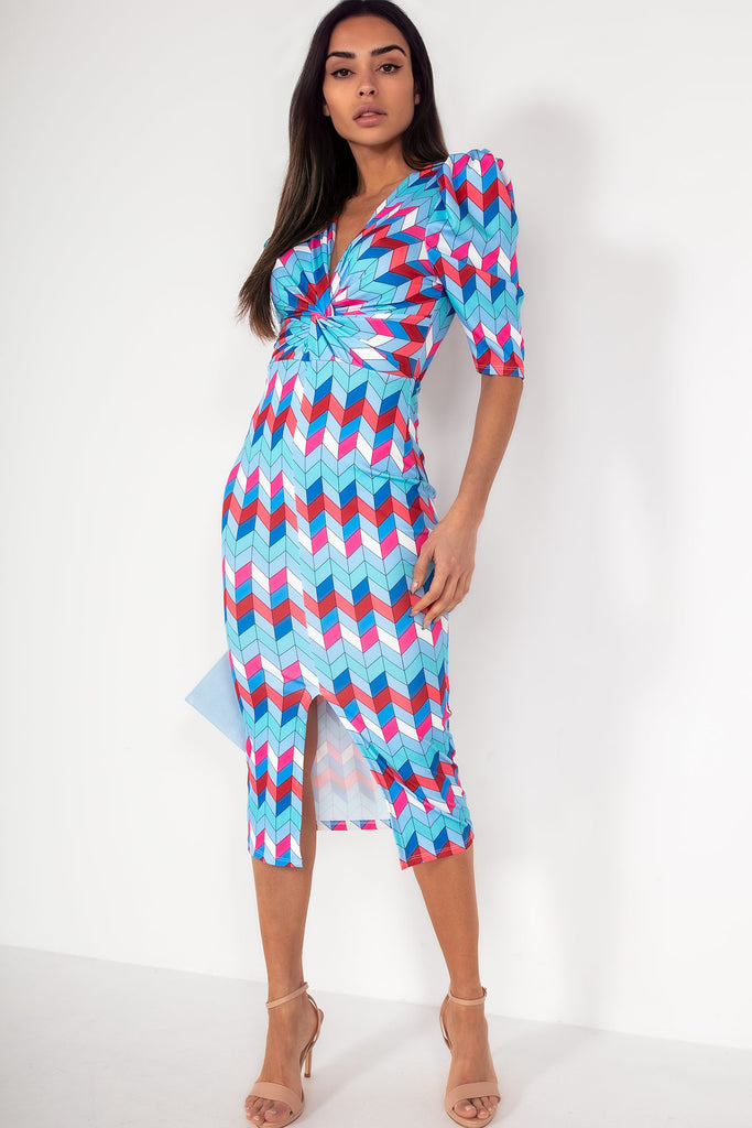 Nicolette Blue Printed Dress