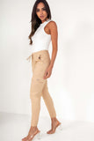 Olene White Ribbed Sleeveless Bodysuit