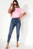 Theo Pink Short Sleeve T-Shirt Rich text editor