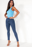 Tina Blue High Waist Skinny Jeans