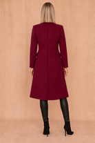 Winona Plum Longline Double Breasted Coat