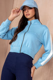 Abigail Baby Blue Zip Up Jacket