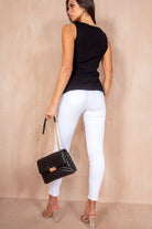 Adaline White Push Up Skinny Jeans