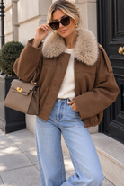 Adalynn Chocolate Suedette Jacket