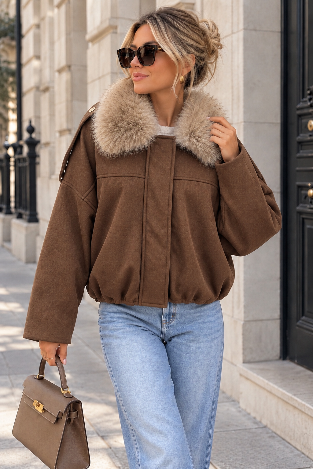 Adalynn Chocolate Suedette Jacket