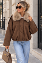Adalynn Chocolate Suedette Jacket