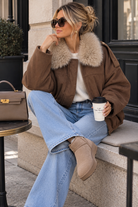 Adalynn Chocolate Suedette Jacket
