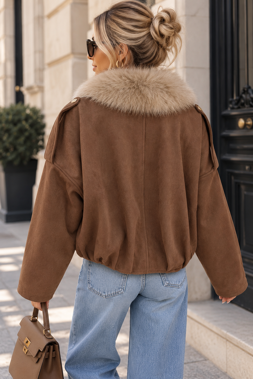 Adalynn Chocolate Suedette Jacket
