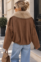Adalynn Chocolate Suedette Jacket