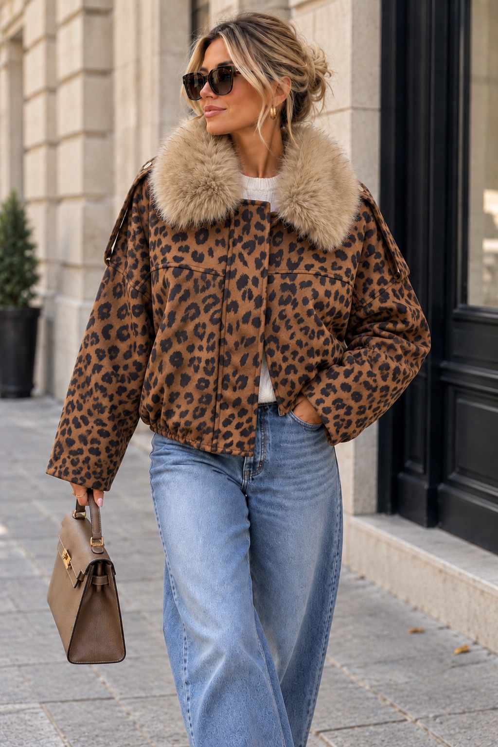 Adalynn Leopard Suedette Jacket
