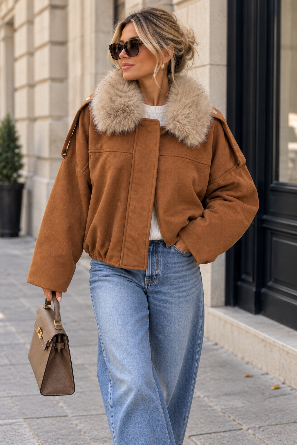 Adalynn Tan Suedette Jacket