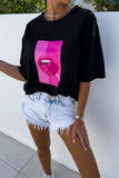 Adrianna Black Lollipop Print T-Shirt