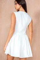 Aisling White Square Neck Dress