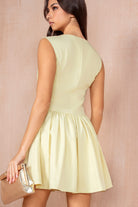 Aisling Yellow Square Neck Dress