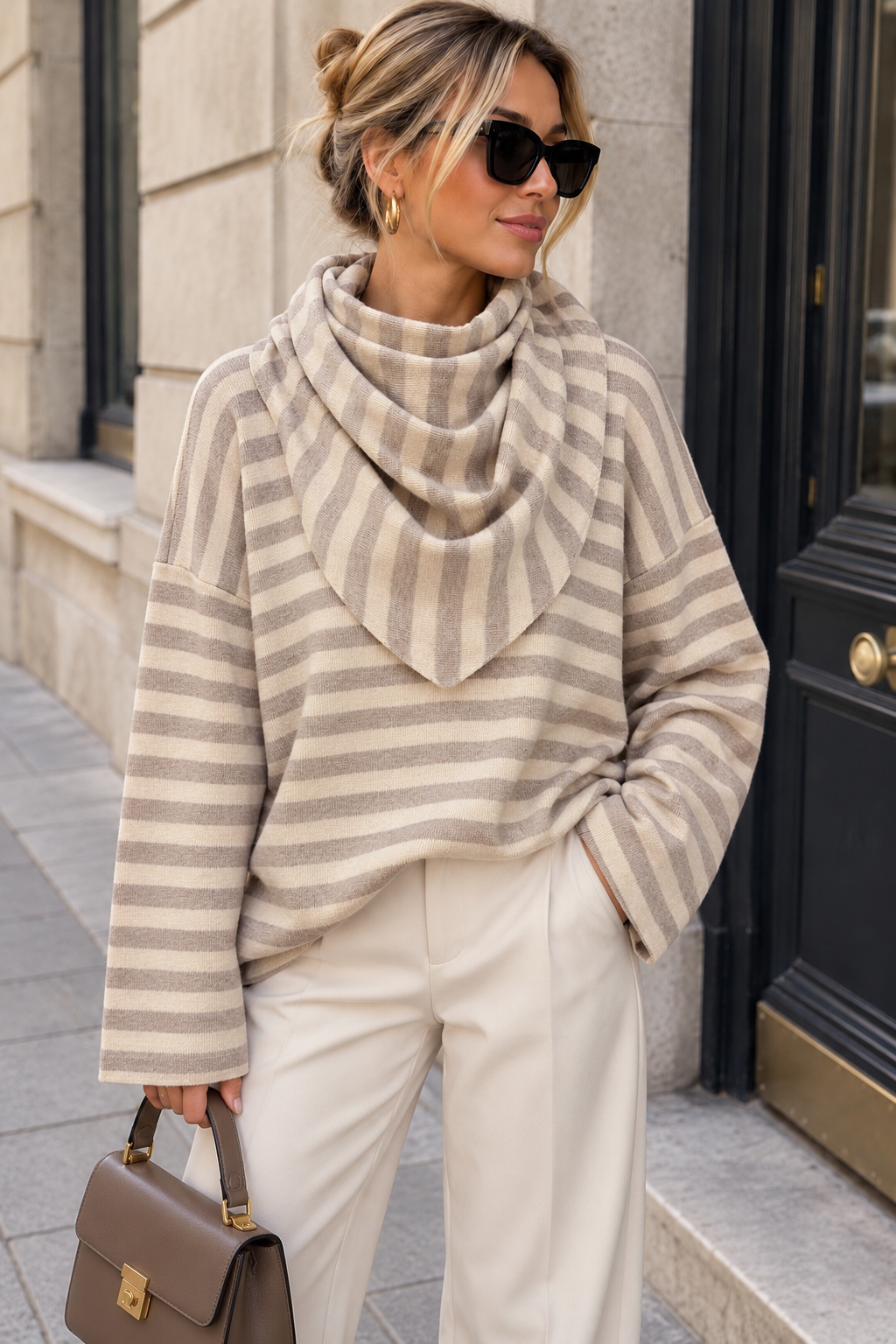 Alec Stone Fine Knit Striped Top