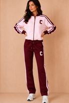 Aliyah Pink Contrast Stripe Co Ord