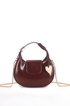 Alya Wine Faux Leather Grab Bag