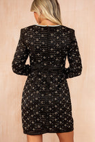 Amaranta Black Tweed Beaded Dress