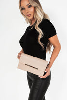Amber Nude Clutch Bag