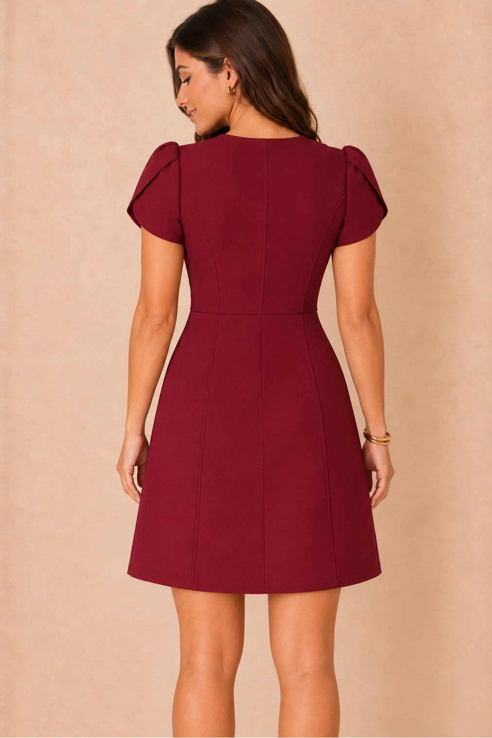 Ami Berry High Neck Mini Dress