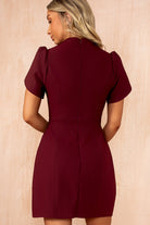 Ami Berry High Neck Mini Dress
