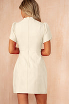 Ami Ivory High Neck Mini Dress