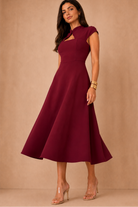 Amora Wine Midi Dress