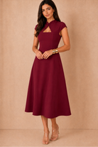 Amora Wine Midi Dress