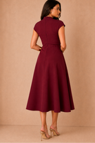 Amora Wine Midi Dress