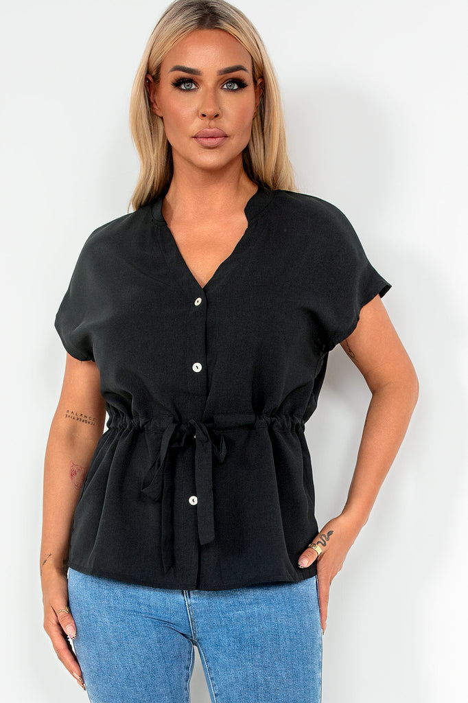 Anabelle Black Tie Waist Top