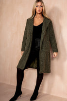 Angelina Khaki Wool Double Breasted Coat
