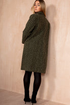 Angelina Khaki Wool Double Breasted Coat