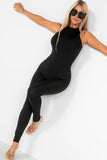 Anika Black Sleeveless Jumpsuit