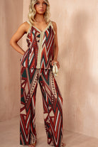 Annabelle Rust Shimmer Printed Co Ord