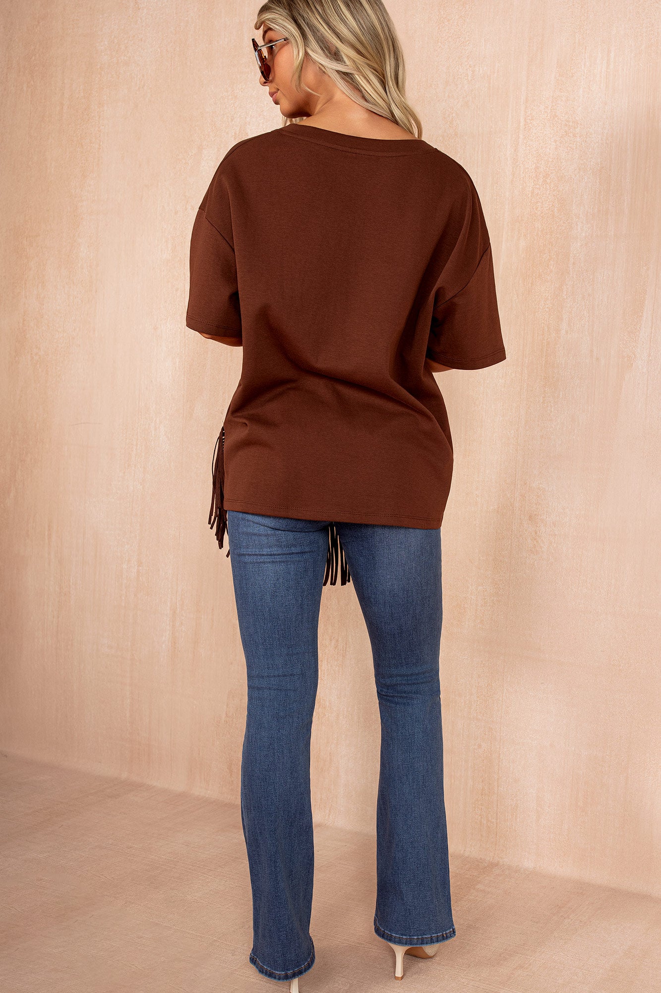 Annalise Chocolate Cotton Oversized Top